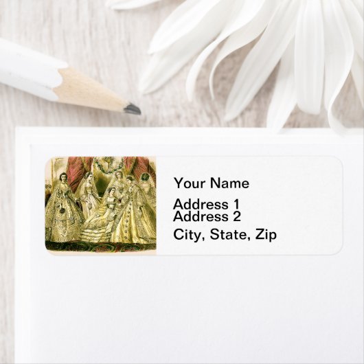 Antiek bruidsschat etiket (Insitu)