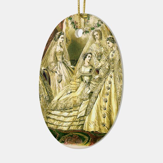 Antiek bruidsschat keramisch ornament (Links)