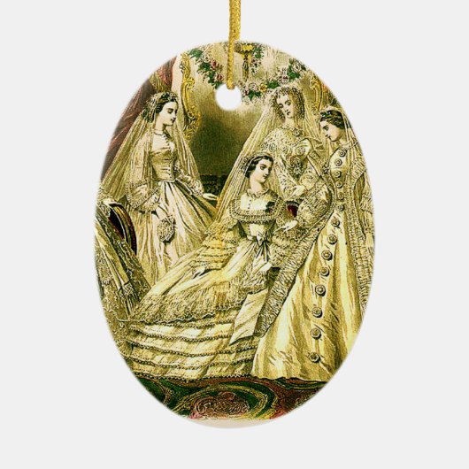 Antiek bruidsschat keramisch ornament (Voorkant)