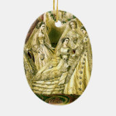 Antiek bruidsschat keramisch ornament (Achterkant)