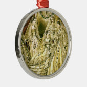 Antiek bruidsschat metalen ornament (Rechts)