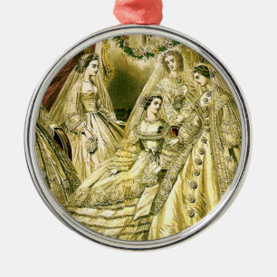 Antiek bruidsschat metalen ornament