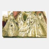 Antiek bruidsschat rechthoekige sticker (Voorkant)