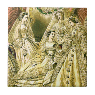 Antiek bruidsschat tegeltje