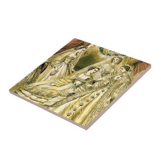 Antiek bruidsschat tegeltje (Zijkant)