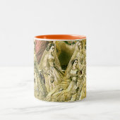 Antiek bruidsschat tweekleurige koffiemok (Center)