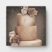 Antiek bruiloft fotoplaat (Voorkant)