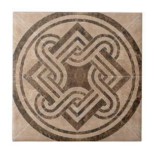 Antiek bruin ontwerp tegeltje