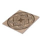 Antiek bruin ontwerp tegeltje (Zijkant)