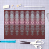 Antiek bruin roze Victoriaans patroon Tissuepapier (Craft)