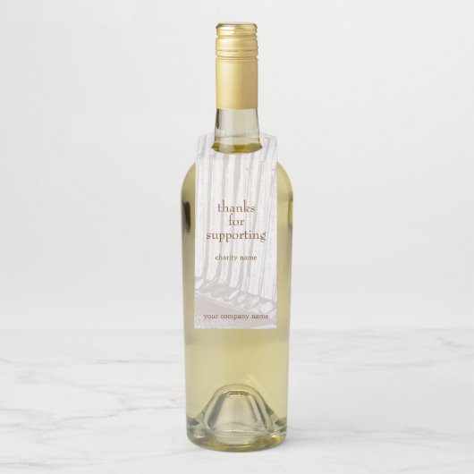 Antiek bruin/witgulzend Fundraiser Flessenhanger (Op fles)