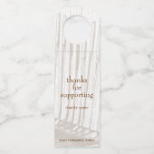 Antiek bruin/witgulzend Fundraiser Flessenhanger (Voorkant)