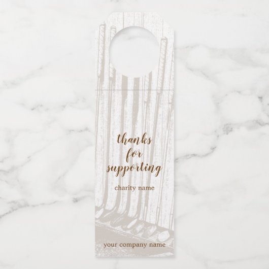  Antiek bruin/witgulzend Fundraiser Flessenhanger (Voorkant)