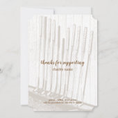 Antiek bruin/witgulzend Fundraiser Kaart (Achterkant)