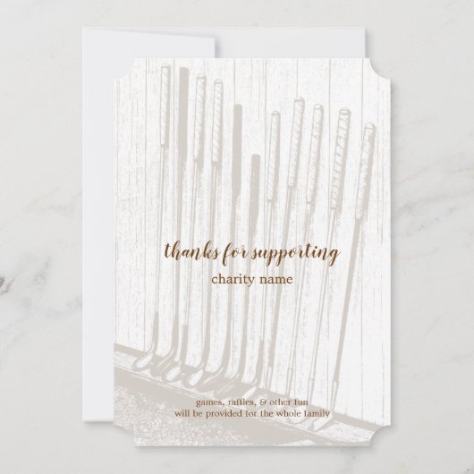 Antiek bruin/witgulzend Fundraiser Kaart (Achterkant)