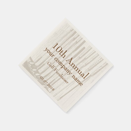  Antiek bruin/witgulzend Fundraiser Servet (Hoek)