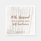  Antiek bruin/witgulzend Fundraiser Servet (Voorkant)