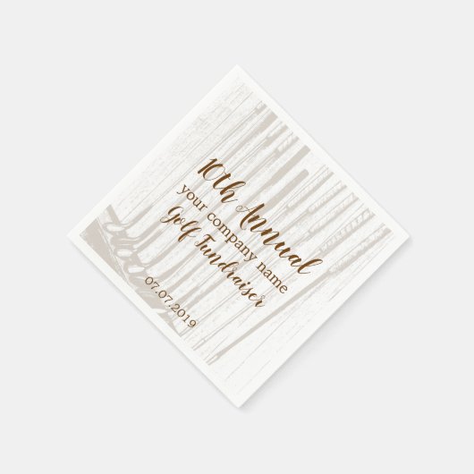  Antiek bruin/witgulzend Fundraiser Servet (Hoek)