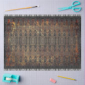 Antiek bruin zwart textuurpatroon Tissuepapier (Craft)