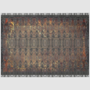 Antiek bruin zwart textuurpatroon Tissuepapier