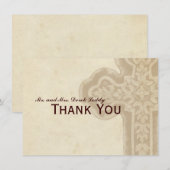 Antiek Bruine Keltische Kruis Hartelijk dank Bedankkaart (Voorkant / Achterkant)