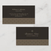 Antiek bruine Vintage Damask Visitekaartje (Voorkant / Achterkant)