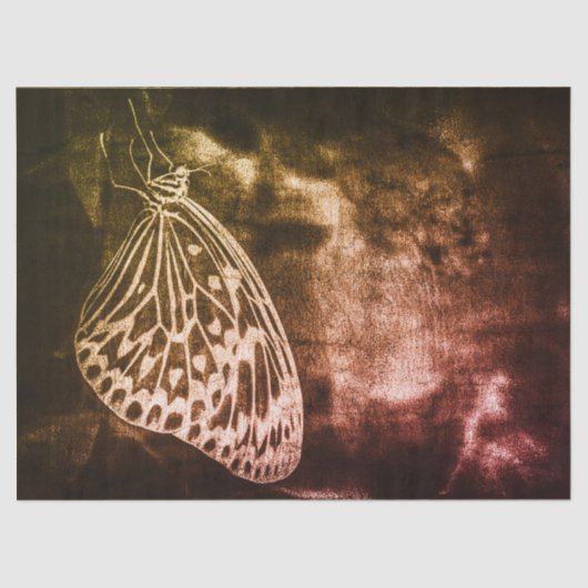  Antiek-bruine vlinder-ontvlechtingskunst Tissuepapier (Voorkant)