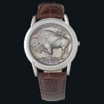 Antiek buffelnikkel-Vintage Zeldzame Muntverzamela Horloge<br><div class="desc">Deze aantrekkelijke buffelnikkelpolshorloge is een perfect cadeau voor de zeldzame muntverzamelaar of antiek boei. Het doet me denken aan een sleutelfob van mijn moeder,  gemaakt van een zilveren dollar. Tijdige stijl!</div>