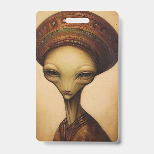 Antiek buitenaards portret badge (Voorzijde)