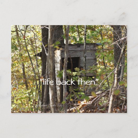 antiek buitenkant in de bossen - pas aan briefkaart (Voorkant)