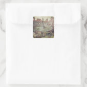Antiek Bullgevecht, 1552 Vierkante Sticker (Tas)