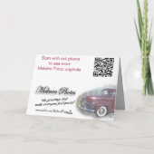 Antiek BurgCar Kaart (Achterkant)