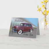 Antiek BurgCar Kaart (Gele Bloem)