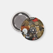 Antiek Button collage magneet (rond) (Voorkant / Achterkant)