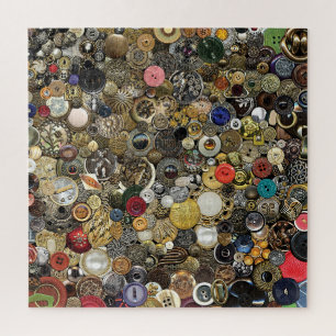 Antiek Buttonnen puzzel voor volwassenen Legpuzzel