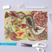 Antiek Caladiums en Rex Begonia Weefselpapier Tissuepapier (Craft)