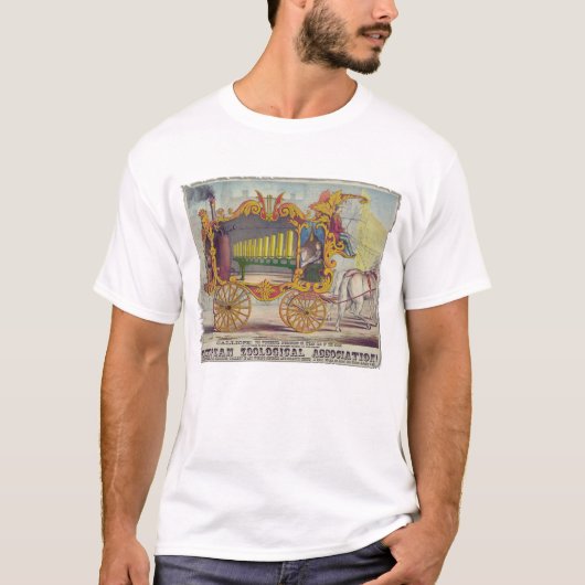 Antiek Calliope Circus Poster T-shirt (Voorkant)