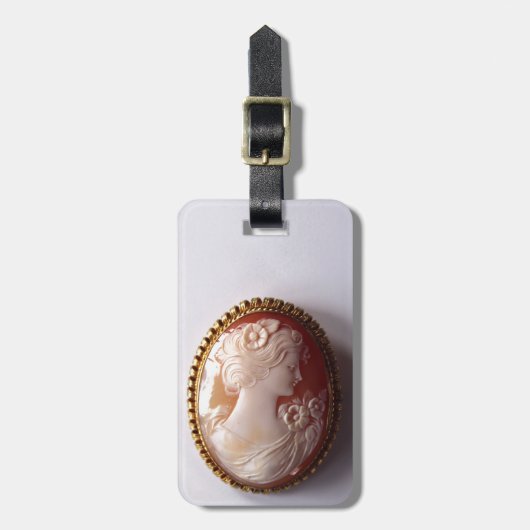 Antiek Cameo Bagagelabel (Voorkant verticaal)