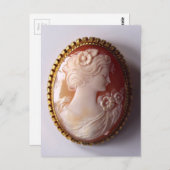 Antiek Cameo Briefkaart (Voorkant / Achterkant)
