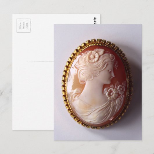 Antiek Cameo Briefkaart (Voorkant / Achterkant)