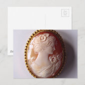 Antiek Cameo Briefkaart (Voorkant / Achterkant)