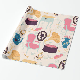 antiek cameo grammofoon fonograaf Victoriaans Cadeaupapier