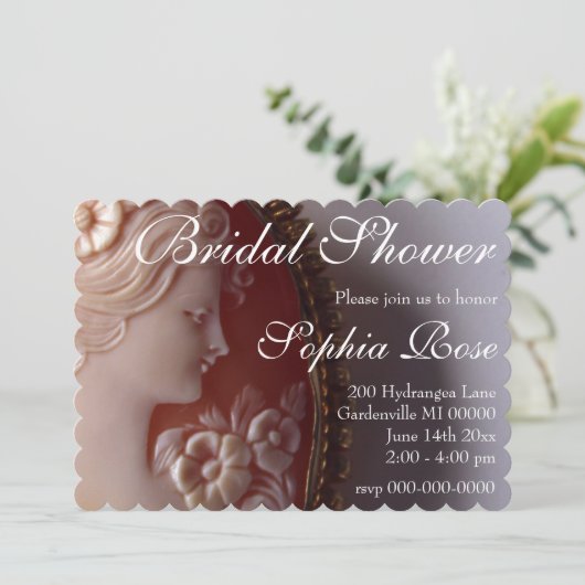 Antiek Cameo Kaart (Staand voorkant)