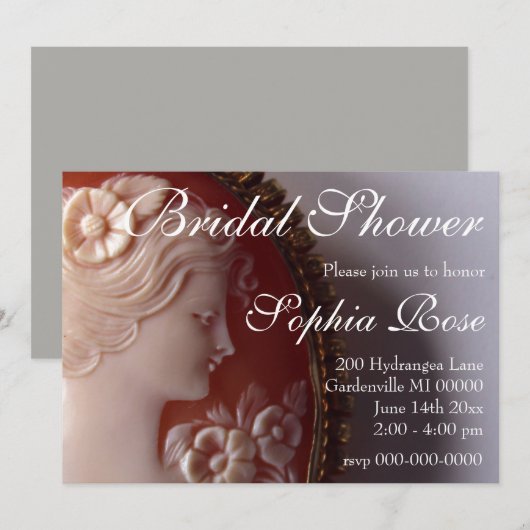 Antiek Cameo Kaart (Voorkant / Achterkant)