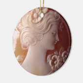 Antiek cameo keramisch siermiddel ornament (Links)