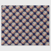 ANTIEK CAMEO / LADY MET BUTTERFLES EN STROMEN CADEAUPAPIER (Vlak)