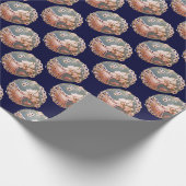 ANTIEK CAMEO / LADY MET BUTTERFLES EN STROMEN CADEAUPAPIER (Hoek)