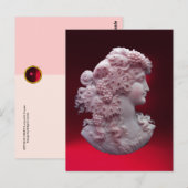 ANTIEK CAMEO, LADY MET DRUIVEN BRIEFKAART (Voorkant / Achterkant)