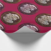 ANTIEK CAMEO, LADY MET DRUIVEN EN DRUIVEN CADEAUPAPIER (Hoek)