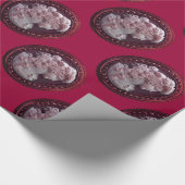 ANTIEK CAMEO, LADY MET DRUIVEN EN DRUIVEN CADEAUPAPIER (Hoek)